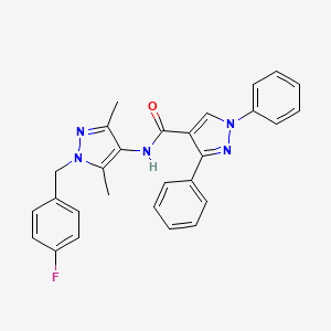 N-[1-(4-fluorobenzyl)-3,5-dimethyl-1H-pyrazol-4-yl]-1,3-diphenyl-1H-pyrazole-4-carboxamide