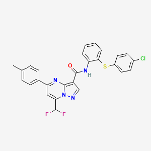 N-{2-[(4-chlorophenyl)sulfanyl]phenyl}-7-(difluoromethyl)-5-(4-methylphenyl)pyrazolo[1,5-a]pyrimidine-3-carboxamide