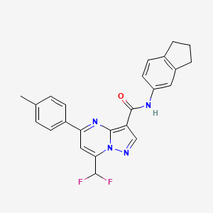 7-(difluoromethyl)-N-(2,3-dihydro-1H-inden-5-yl)-5-(4-methylphenyl)pyrazolo[1,5-a]pyrimidine-3-carboxamide