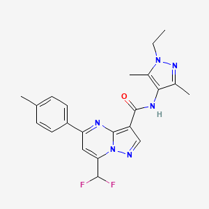 7-(difluoromethyl)-N-(1-ethyl-3,5-dimethyl-1H-pyrazol-4-yl)-5-(4-methylphenyl)pyrazolo[1,5-a]pyrimidine-3-carboxamide