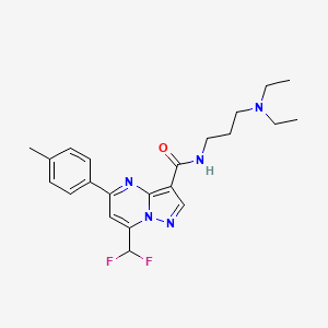 N-[3-(diethylamino)propyl]-7-(difluoromethyl)-5-(4-methylphenyl)pyrazolo[1,5-a]pyrimidine-3-carboxamide