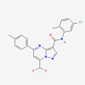 molecular formula C22H17ClF2N4O B4339983 N-(5-chloro-2-methylphenyl)-7-(difluoromethyl)-5-(4-methylphenyl)pyrazolo[1,5-a]pyrimidine-3-carboxamide 