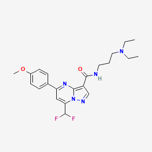 N-[3-(diethylamino)propyl]-7-(difluoromethyl)-5-(4-methoxyphenyl)pyrazolo[1,5-a]pyrimidine-3-carboxamide