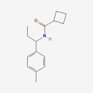 molecular formula C15H21NO B4340027 N-[1-(4-methylphenyl)propyl]cyclobutanecarboxamide 