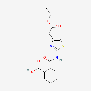 2-({[4-(2-ETHOXY-2-OXOETHYL)-1,3-THIAZOL-2-YL]AMINO}CARBONYL)-1-CYCLOHEXANECARBOXYLIC ACID