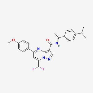 7-(difluoromethyl)-5-(4-methoxyphenyl)-N-{1-[4-(propan-2-yl)phenyl]ethyl}pyrazolo[1,5-a]pyrimidine-3-carboxamide