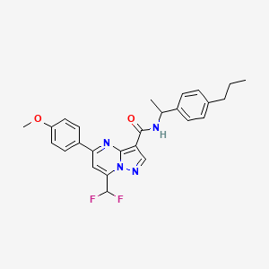 7-(difluoromethyl)-5-(4-methoxyphenyl)-N-[1-(4-propylphenyl)ethyl]pyrazolo[1,5-a]pyrimidine-3-carboxamide