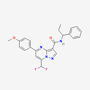 7-(difluoromethyl)-5-(4-methoxyphenyl)-N-(1-phenylpropyl)pyrazolo[1,5-a]pyrimidine-3-carboxamide