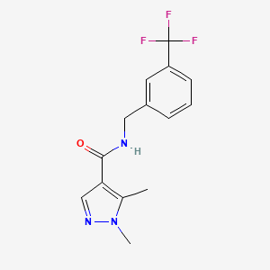 1,5-dimethyl-N-[3-(trifluoromethyl)benzyl]-1H-pyrazole-4-carboxamide