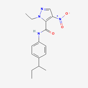 molecular formula C16H20N4O3 B4340149 N~5~-[4-(SEC-BUTYL)PHENYL]-1-ETHYL-4-NITRO-1H-PYRAZOLE-5-CARBOXAMIDE 