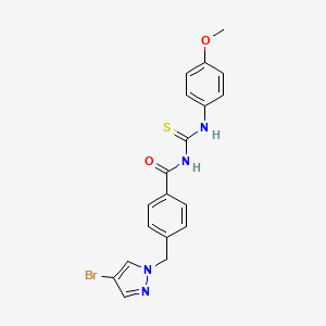 N-{4-[(4-BROMO-1H-PYRAZOL-1-YL)METHYL]BENZOYL}-N'-(4-METHOXYPHENYL)THIOUREA