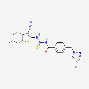 N-{4-[(4-BROMO-1H-PYRAZOL-1-YL)METHYL]BENZOYL}-N'-(3-CYANO-6-METHYL-4,5,6,7-TETRAHYDRO-1-BENZOTHIOPHEN-2-YL)THIOUREA