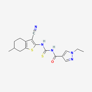 N-(3-CYANO-6-METHYL-4,5,6,7-TETRAHYDRO-1-BENZOTHIOPHEN-2-YL)-N'-[(1-ETHYL-1H-PYRAZOL-4-YL)CARBONYL]THIOUREA