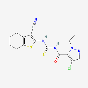 N-[(4-CHLORO-1-ETHYL-1H-PYRAZOL-5-YL)CARBONYL]-N'-(3-CYANO-4,5,6,7-TETRAHYDRO-1-BENZOTHIOPHEN-2-YL)THIOUREA