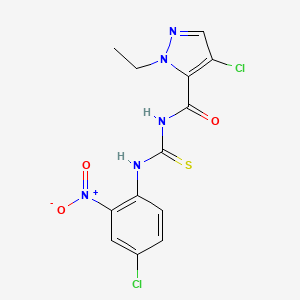 N-[(4-CHLORO-1-ETHYL-1H-PYRAZOL-5-YL)CARBONYL]-N'-(4-CHLORO-2-NITROPHENYL)THIOUREA