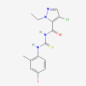 N-[(4-CHLORO-1-ETHYL-1H-PYRAZOL-5-YL)CARBONYL]-N'-(4-IODO-2-METHYLPHENYL)THIOUREA