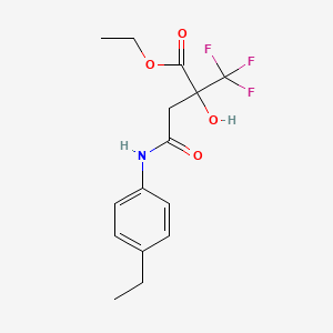 ethyl 4-(4-ethylanilino)-2-hydroxy-4-oxo-2-(trifluoromethyl)butanoate