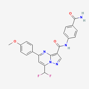 N-(4-carbamoylphenyl)-7-(difluoromethyl)-5-(4-methoxyphenyl)pyrazolo[1,5-a]pyrimidine-3-carboxamide