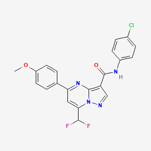 N-(4-chlorophenyl)-7-(difluoromethyl)-5-(4-methoxyphenyl)pyrazolo[1,5-a]pyrimidine-3-carboxamide