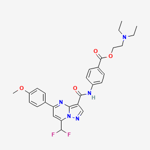 2-(diethylamino)ethyl 4-({[7-(difluoromethyl)-5-(4-methoxyphenyl)pyrazolo[1,5-a]pyrimidin-3-yl]carbonyl}amino)benzoate