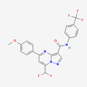 7-(difluoromethyl)-5-(4-methoxyphenyl)-N-[4-(trifluoromethyl)phenyl]pyrazolo[1,5-a]pyrimidine-3-carboxamide