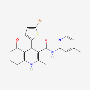 4-(5-BROMO-2-THIENYL)-2-METHYL-N-(4-METHYL-2-PYRIDYL)-5-OXO-1,4,5,6,7,8-HEXAHYDRO-3-QUINOLINECARBOXAMIDE