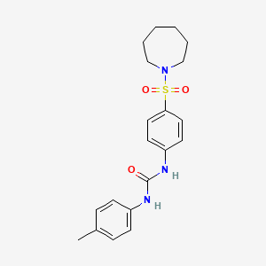 molecular formula C20H25N3O3S B4340320 1-[4-(Azepan-1-ylsulfonyl)phenyl]-3-(4-methylphenyl)urea 