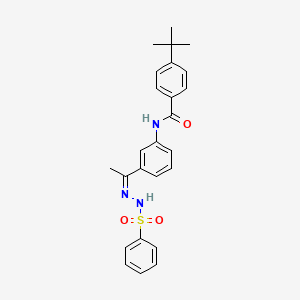 4-tert-butyl-N-{3-[N-(phenylsulfonyl)ethanehydrazonoyl]phenyl}benzamide