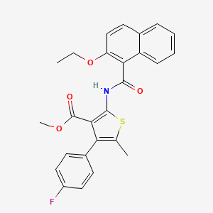 METHYL 2-{[(2-ETHOXY-1-NAPHTHYL)CARBONYL]AMINO}-4-(4-FLUOROPHENYL)-5-METHYL-3-THIOPHENECARBOXYLATE