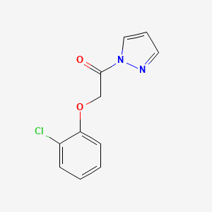 molecular formula C11H9ClN2O2 B4340362 2-(2-CHLOROPHENOXY)-1-(1H-PYRAZOL-1-YL)-1-ETHANONE 