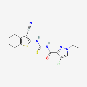 N-[(4-CHLORO-1-ETHYL-1H-PYRAZOL-3-YL)CARBONYL]-N'-(3-CYANO-4,5,6,7-TETRAHYDRO-1-BENZOTHIOPHEN-2-YL)THIOUREA