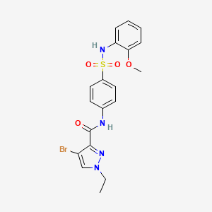 4-BROMO-1-ETHYL-N-{4-[(2-METHOXYANILINO)SULFONYL]PHENYL}-1H-PYRAZOLE-3-CARBOXAMIDE