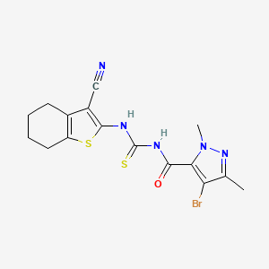 N-[(4-BROMO-1,3-DIMETHYL-1H-PYRAZOL-5-YL)CARBONYL]-N'-(3-CYANO-4,5,6,7-TETRAHYDRO-1-BENZOTHIOPHEN-2-YL)THIOUREA