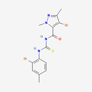 N-[(4-BROMO-1,3-DIMETHYL-1H-PYRAZOL-5-YL)CARBONYL]-N'-(2-BROMO-4-METHYLPHENYL)THIOUREA