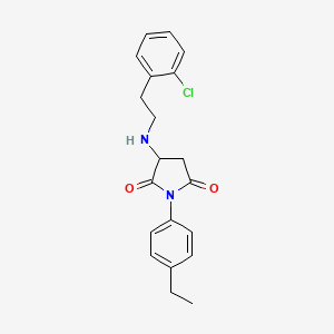 3-[(2-chlorophenethyl)amino]-1-(4-ethylphenyl)dihydro-1H-pyrrole-2,5-dione