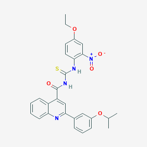 N-(4-ETHOXY-2-NITROPHENYL)-N'-{[2-(3-ISOPROPOXYPHENYL)-4-QUINOLYL]CARBONYL}THIOUREA