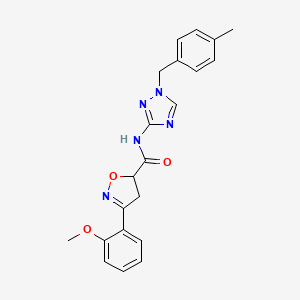 3-(2-METHOXYPHENYL)-N~5~-[1-(4-METHYLBENZYL)-1H-1,2,4-TRIAZOL-3-YL]-4,5-DIHYDRO-5-ISOXAZOLECARBOXAMIDE