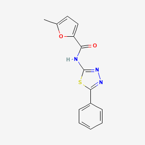 molecular formula C14H11N3O2S B4340547 5-methyl-N-(5-phenyl-1,3,4-thiadiazol-2-yl)furan-2-carboxamide 