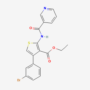 ETHYL 4-(3-BROMOPHENYL)-2-[(3-PYRIDYLCARBONYL)AMINO]-3-THIOPHENECARBOXYLATE