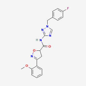 N~5~-[1-(4-FLUOROBENZYL)-1H-1,2,4-TRIAZOL-3-YL]-3-(2-METHOXYPHENYL)-4,5-DIHYDRO-5-ISOXAZOLECARBOXAMIDE