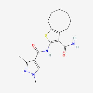 N~4~-[3-(AMINOCARBONYL)-4,5,6,7,8,9-HEXAHYDROCYCLOOCTA[B]THIOPHEN-2-YL]-1,3-DIMETHYL-1H-PYRAZOLE-4-CARBOXAMIDE