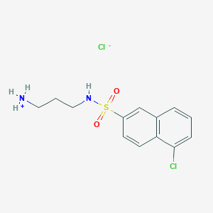 molecular formula C13H16Cl2N2O2S B043407 N-(3-氨基丙基)-5-氯-2-萘磺酰胺盐酸盐 CAS No. 210049-20-0