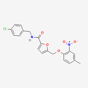 N-(4-chlorobenzyl)-5-[(4-methyl-2-nitrophenoxy)methyl]-2-furamide