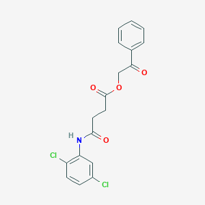 molecular formula C18H15Cl2NO4 B434072 Phenacyl 4-(2,5-dichloroanilino)-4-oxobutanoate CAS No. 351443-40-8