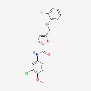 N-(3-chloro-4-methoxyphenyl)-5-[(2-chlorophenoxy)methyl]furan-2-carboxamide