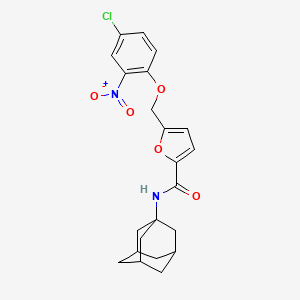 molecular formula C22H23ClN2O5 B4340755 N-(1-ADAMANTYL)-5-[(4-CHLORO-2-NITROPHENOXY)METHYL]-2-FURAMIDE 