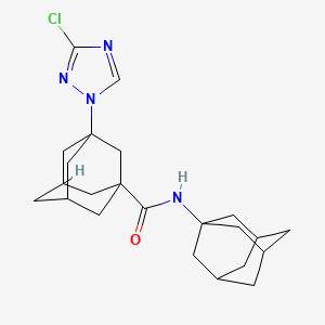 molecular formula C23H31ClN4O B4340773 N~1~-(1-ADAMANTYL)-3-(3-CHLORO-1H-1,2,4-TRIAZOL-1-YL)-1-ADAMANTANECARBOXAMIDE 