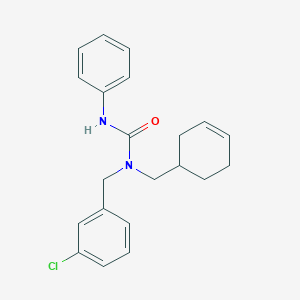 molecular formula C21H23ClN2O B4340836 N-(3-chlorobenzyl)-N-(3-cyclohexen-1-ylmethyl)-N'-phenylurea 