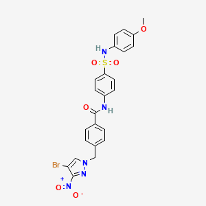 molecular formula C24H20BrN5O6S B4340843 4-[(4-BROMO-3-NITRO-1H-PYRAZOL-1-YL)METHYL]-N-{4-[(4-METHOXYANILINO)SULFONYL]PHENYL}BENZAMIDE 