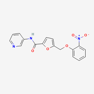 molecular formula C17H13N3O5 B4340863 5-[(2-nitrophenoxy)methyl]-N-3-pyridinyl-2-furamide 